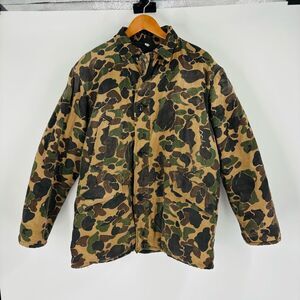 Vintage 1980’s Camo Hunting Jacket Coat Size XL Men’s Green Made In USA